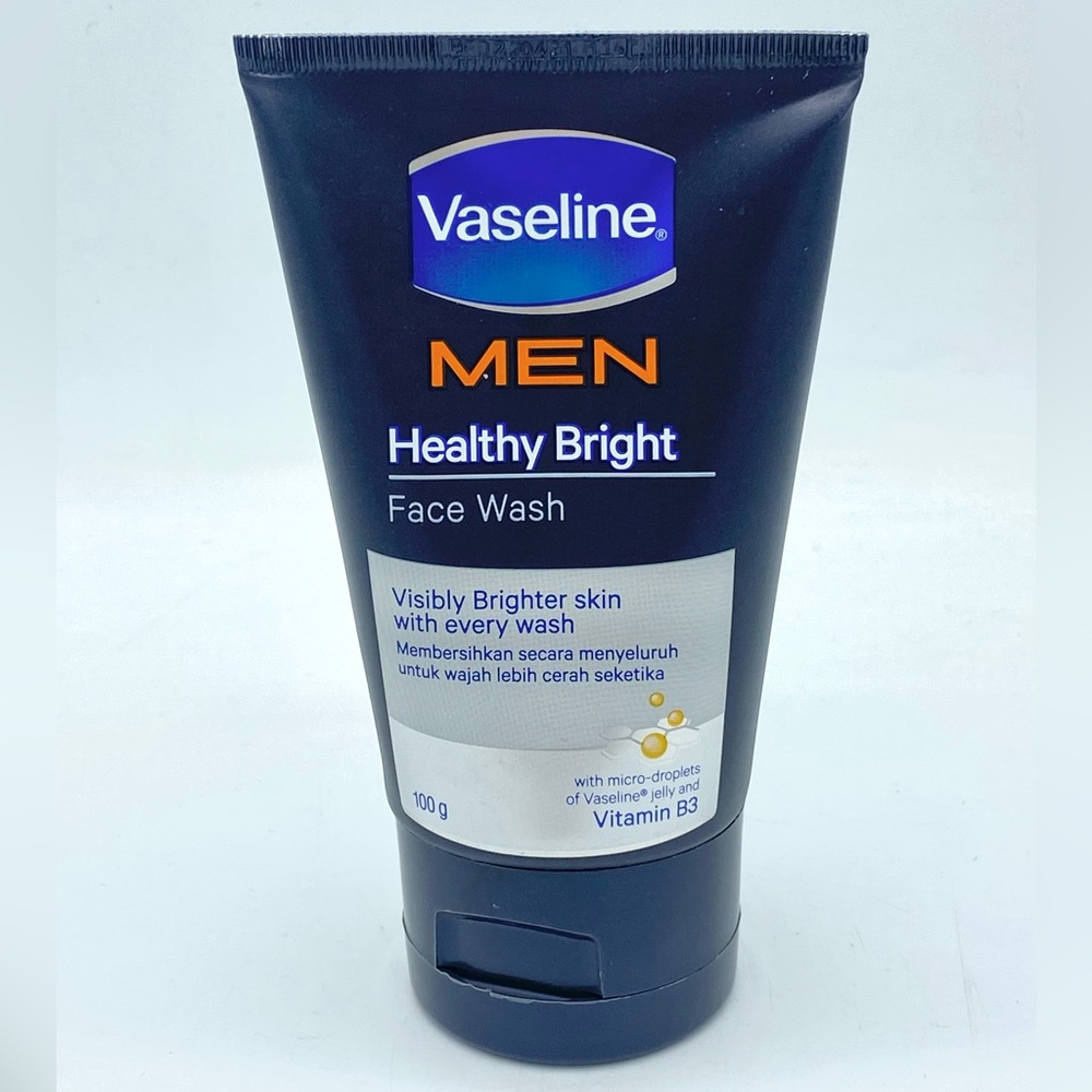 Vaseline MEN Healthy Bright Face Wash 100g Visibly Brighter Skin Vitamin B3 NEW